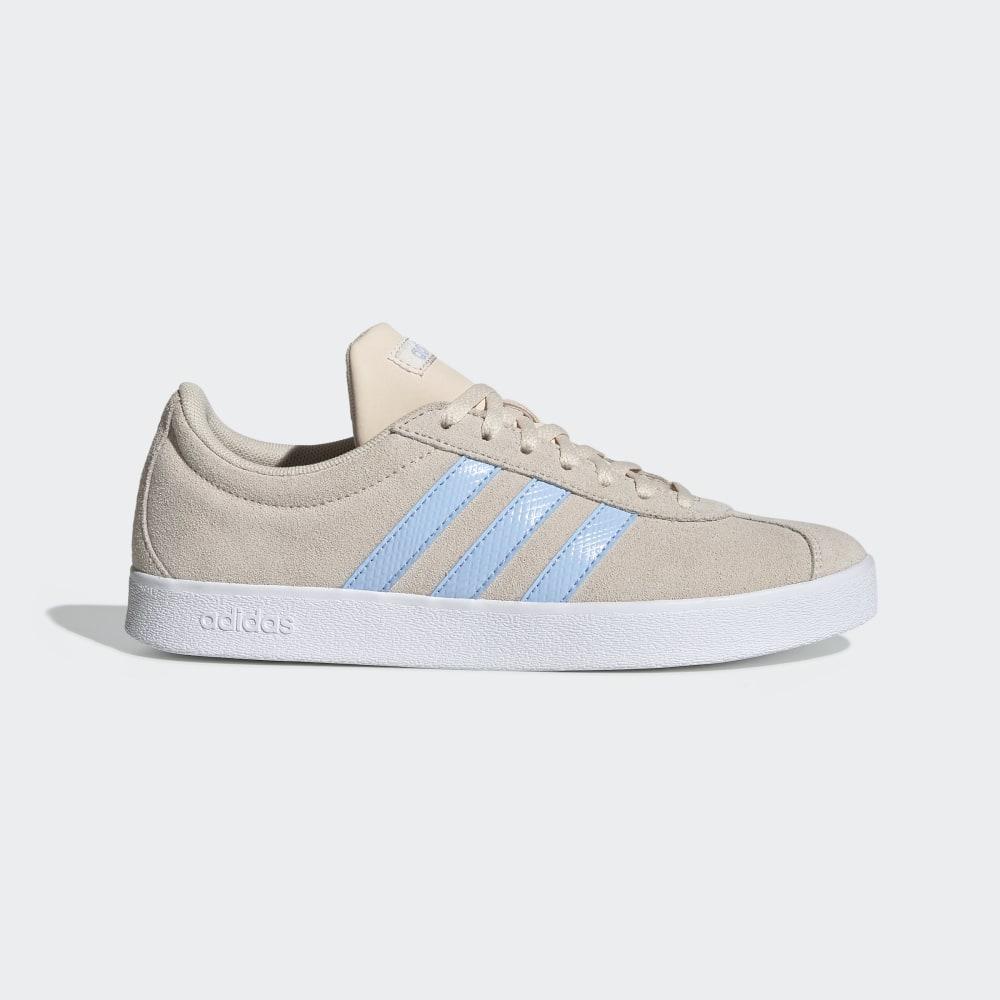 Adidas Women's VL Court 2.0 Skate Shoes Blue/White Ireland EE6787